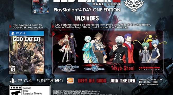 GOD EATER 2: Rage Burst Will Now Include Assassination Classroom DLC
