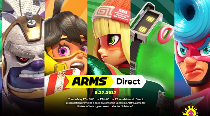 Don’t miss out on the Nintendo Direct today, which will focus on “ARMS” at 4pm MST